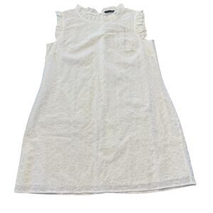 Duffield Lane Women's NEW Evelyn Dress, white eyelet, ruffle, lined, straight XL